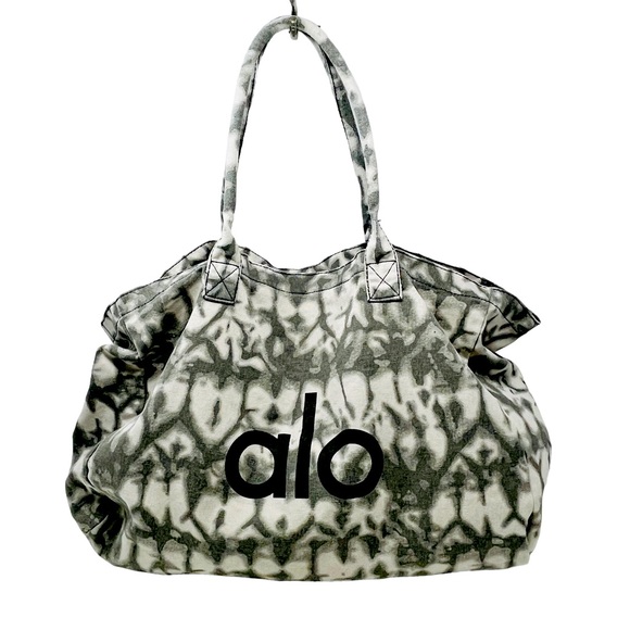 ALO Yoga Bags Alo Yoga Gym Open Top Shopper Tote Bag Canvas Gray